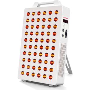 BONTANNY Red Light Therapy, 630/660/810/830/850nm 5 Wavelengths Red Near Infrared Light Device with 60 Dual Chip Clinical Grade LEDs, Remote Control, Timer for Face, Body, Pain Relief, BO-300 (White)