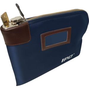Waterproof Cash Bag with Lock and 2 Keys, 11 x 8.6 Inches, Canvas Documents Bag, Money Bank Deposit Bag with Zipper, Durable Leatherette Money Cash Coin Check Wallet Pouch for Men & Women (Upgraded, Blue)