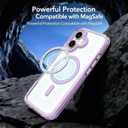 GUO Second for iPhone 17 Case Magnetic Phone Case Cover,Compatible with Magsafe,Military Grade Protection,Clear,Full Covered Camera Drop Protection,Safe Airbag,Purple