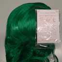 BERON 14 Inches Emerald Green Wig for Women Short Curly Green Wigs with Bangs for Daily Party Hairnet Include