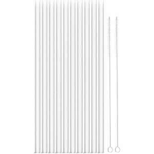 Reusable Silicone Straw Set for Hydro Flask Bottles Fits 12/16/18/20/24/32/40/64 oz, Silicone Straws(10) + Cleaning Brushes(2)