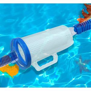 Large Pool Leaf Canister Catcher, in-line Pool Filter Canister Compatible with Hayward Pool Vacuum Cleaner,with Mesh Basket for Suction Automatic & Manual Pool Cleaners (White)