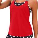 Daci Tankini Swimsuits for Women-2025 Bathing Suits 2 Piece Swimwear with Shorts for Tummy Control, Large