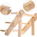 2 Pcs 3 Tier Wooden Display Stand, Tiered Earring Display Stand for Photos, Cards, Jewelry, Accessories, Cupcake Stands for Supplier, Retail, Outdoor Stalls, Home