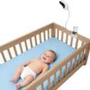 Huafly Baby Monitor Clip Mount Flexible Baby Monitor Stand 15.7 inches for HelloBaby HB65/Owlet/Arlo/EufyCam and Baby Camera with 1/4 Screw Hole Without Tools or Wall Damage