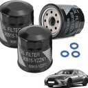 3PCS 90915-YZZN1 Engine Oil Filters with Drain Plug Washers Compatible with Toyota Corolla 1.8L 1993-2021, Camry 2.2L 1992-2001, Prius 1.5L 2001-2009, Yaris 1.5L 2006-2019, Matrix 1.8L 2003-2008