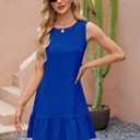 Naggoo Womens Sundress Summer Dresses for Women 2026 Sleeveless Tank Dress Spring Beach Boho Mini Dress (S)