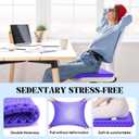 Seat Cushion, Thickened Big Gel Seat Cushion, Strong Support, Sciatica & Back Pain Relief, Breathable Cool Suitable as Office Chair Cushion, Car Seat Cushion, Wheelchair Cushions, 2 Non-Slip Covers