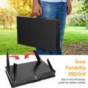 Charcoal Grill, Portable BBQ Foldable Barbecue Charcoal Grill Suitcase Grill Shelf for Outdoor Cooking Camping Picnics Garden Grilling/16.7x10x17.7inches