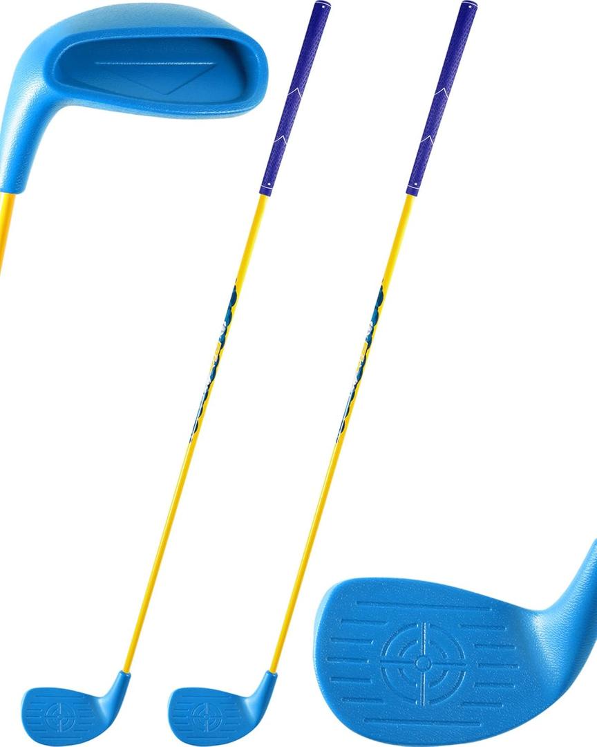 HOTWIND Backyard Golf Game Clubs 2 Pack with 5x 3.5 Oversize Heads and 36 Lightweight Carbon Shaft for Adults Play Outdoor Golf Yard Game in Grass Parks and Yards Hit Plastic and Foam Balls
