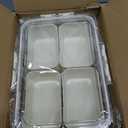 Small Snackle Box Container, Divided Serving Tray with Lid, 4 Compartment Snack Box Container for Candy, Fruits, Charcuterie, Travel & Parties, BPA-Free, 2 Pack (Hand Wash Only)