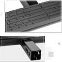 Fits 2" Receiver Universal 37" x 4" Black Steel Oval Curved Hitch Step Rear Bumper Guard for Trailer Pickup Truck