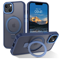 Telaso Magnetic for iPhone 13 Mini Case, Compatible with Magsafe with Magnetic Stand Ring Holder, Translucent Matte Back TPU Bumper Military Grade Protective Phone Case for iPhone 13 Mini, Blue