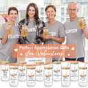 LemonRoad 10 Pcs Volunteer Appreciation Month Gifts 16oz Drinking Glasses with Lids and Straw Thank You Cups Gifts for Volunteer Employees Staff Coworkers Office
