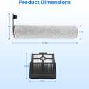 H12 Pro Brush Roller and Replacment Filter for Dreame H12 Pro, 2 Brushs+ 2 Filters +1 Cleaning Brush