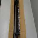 2 Pack Single Curtain Rods, 1Inch Diameter Telescoping Drapery Window Curtain Rod 72-144Inch(6-12ft) Rod Length, Matte Black