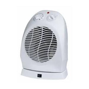 Pro Fusion Fixed Fan Heater 2000 W White Oscillating Base