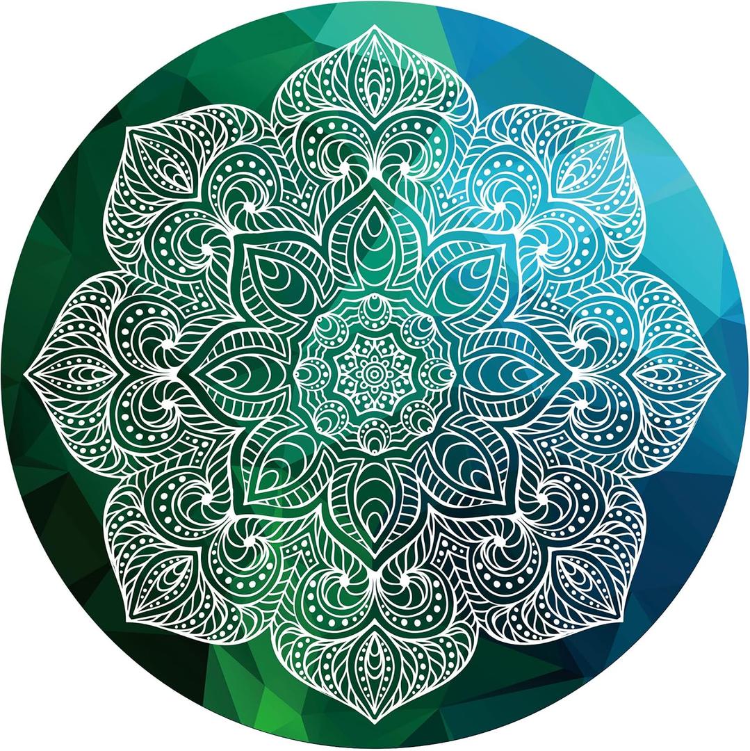 Pilates Mat Round Oversize Yoga Mat Suede Rubber Non-Slip Dia 140cm Exercise Mat Meditation Mat Workout Mat for Home Outdoor