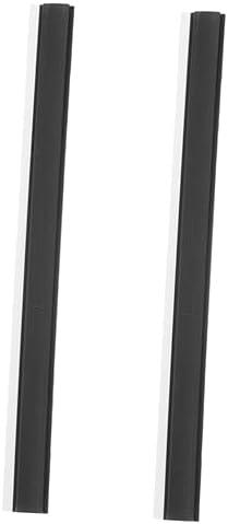 Angoily 2PCS Dustpan Lip Replacement Edge Strip for Dust Pan, Garbage Shovel Soft Pressure Design for Cleaning Floors and Corners Multi-functional Dustpan Lip Protector Insert Black