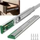 homdiy 6 Pairs Soft Close Drawer Slides 22 Inch Side Mount Heavy Duty Dresser Cabinet Rails Metal Ball Bearing and Full Extension Kitchen Cabinet Drawer Runners 100 LB Capacity