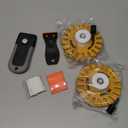 Gomake Decal Remover Eraser Wheel Tool Kit with Drill Adapter Vinyl Decal Adhesive Removal Tool with Razor Blade Scraper for Removing Pinstripes, Stickers (Mix, 2 Pack Slotted)