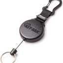 KEY-BAK SECURIT Heavy Duty Retractable Key Holder with a Retractable Kevlar Cord Secures Keys, Gear
