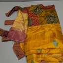 Assorted Hippie Colorful Curtains Light-Filtering  Boho Curtains, Bed Canopy Panel, Tapestry or Window Treatment Patchwork Orange Color (84 X 43 Inches)