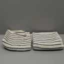 Jacquotha Black and White Striped Hand Towels for Bathroom, Vintage Kitchen Decor, Guest Use, Adults & Kids, Natural Cotton, 14” x 29”