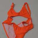 Viottiset Women's Cutout High Cut One Piece Thong Swimsuit Bikini Monokini Bandage Small