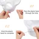 2 x Cabilock 6Pcs Blank Cat Masks 7.08X6.69 Inches Paper Animal Masks for Painting Diy Crafts Halloween Party Cosplay Half Face Mask with Straps
