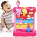 Musical Toys for 1 2 3 Years Old Toddlers Girls, Interactive Feeding Toy with Music & Balls, Montessori Education Toys for Baby 12-18 Months, Christmas Birthday Gifts for Aged 1-3 Year Toddler