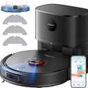Robot Vacuum and Mop, Self-Emptying Robot Vacuum Cleaner with 8000Pa Suction, Laser Navigator with Smart Mapping Robotic Vacuums, 150Mins Runtime,Schedule,App Alexa Control for Carpet/Pet Hair,Q10 pro