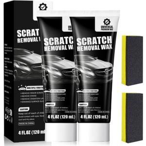 2Pcs Car Scratch Remover Wax,Universal Premium Polishing Compound,2026 New Upgraded Car Paint Scratch Remover for Vehicle,Universal Car Scratches Repair For Car With Sponge,240ml