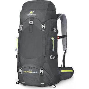 N NEVO RHINO Internal Frame Hiking Backpack, Mountain Climbing Camping Backpack Daypack Waterproof Rain Cover | Mountain Climbing, Camping Backpack, Daypack, Waterproof, Rain Cover (45+5L, 07 Grey)
