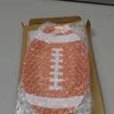 4 Pcs Football Serving Tray Melamine Football Plates Reusable Party Serving Dishes for Snacks Cookies Dessert Dishwasher Safe