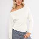 Womens Off Shoulder Sweaters 2025 Fall Long Batwing Sleeve Loose Fit Knit Tops Casual Pullovers Jumpers (Black, S)