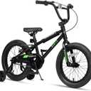 cubsala 16 Inch Kids Bike BMX Style Bicycle with Training Wheels Coaster Brake for Boys Girls, Black