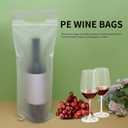 520 Pcs Plastic Wine Bags with Handles, 18 x 6 Inch Clear Tamper Proof Wine to Go Bags with Seal for Travel, Restaurant, Party, Wedding, Gifts Supplies