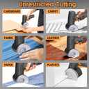 2026 Upgraded Cordless Electric Scissors - Larger 1.84" Tungsten Blade, Wider Opening, 320 RPM, 1/3" Max Thickness, 3-Speed & LED Display, Cardboard Cutter Designed for Cardboard box, Black