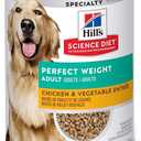 Hill's Science Diet Adult Perfect Weight Wet Dog Food, Chicken & Vegetable, 12.8 oz. Cans, 12-Pack, EXP:  12/2027