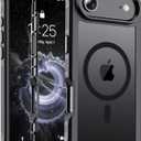 Magnetic for iPhone Air Case, [Compatible with MagSafe][Military Grade Drop Protection][Heavy Duty Protection][Non-Slip][Shockproof] 2-Layer Durable Bumper Phone Case 6.5''-Black