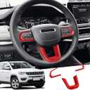 Auovo Steering Wheel Cover for 2021 2022 2023 2024 Compass Accessories Steering Wheel Frame ABS Interior Decoration Trim