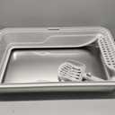 Stainless Steel Cat Litter Box, L High Sides Litter Box,Grey