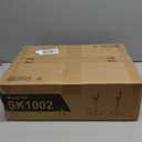 MOUNTUP Universal Speaker Stands Pair 28.3" to 37.4" Height Adjustable Floor Speaker Stands, Holds Bookshelf & Satellite Speaker Large Speaker, Up to 22LBS Cable Concealing 9.8" Plate Black MU9132-L