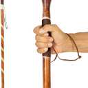 Vive Wooden Walking Stick - Willow Cane for Seniors Hiking & Balance - Heavy Duty Carved Twisted Wood Sticks for Men & Women - Stylish Support Pole for Outdoor Trekking & Weight Bearing (48")