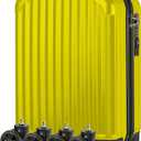 Personal Item Suitcase 18x14x8 Inches Hardside Built In TSA Lock & USB Port Lightweight Luggage With Removable Silent Wheels Underseat Carry-On Bag For Spirit and Frontier and More (Yellow), Medium