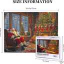 Christmas Wooden Puzzle 500 Piece Jigsaw Family Friendly Brain Teaser 15x20.4 Inches Unique Design for Home Decor and Birthday Party Gift Toy