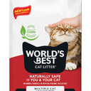 WORLD'S BEST CAT LITTER Multiple Cat Unscented, 15-Pounds - Natural Ingredients, Quick Clumping, Flushable, 99% Dust Free & Made in USA - Long-Lasting Odor Control & Easy Scooping