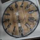 Farmhouse Wall Clock for Living Room Decor, 20 Inch Rustic Wood Metal Clock