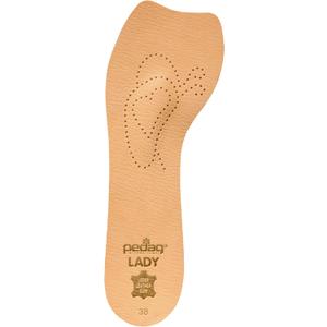 Pedag 121 Lady 3/4 Ultra Thin Leather Self Adhesive Insole for All Heels, Tan, Women's 8